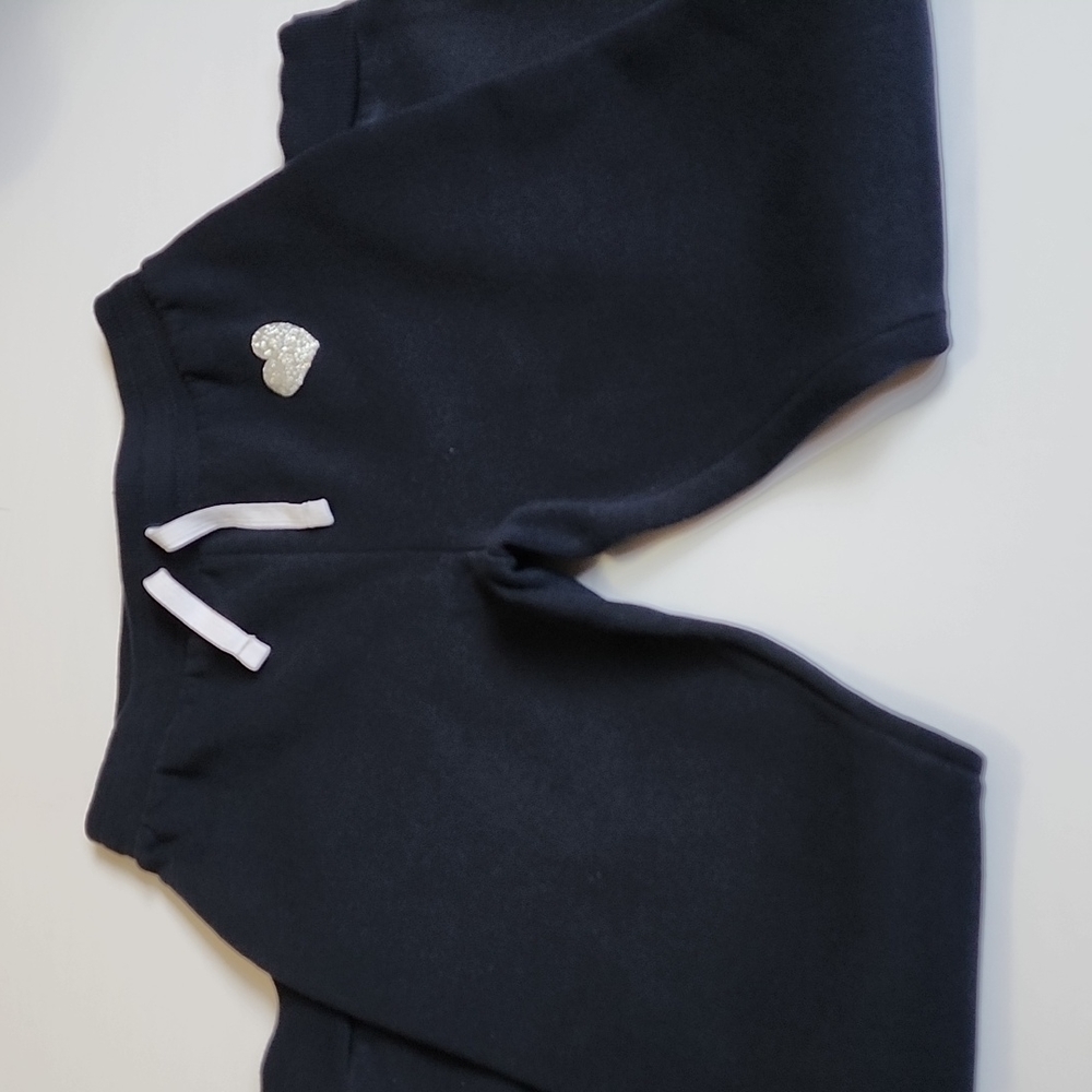 H&M Basics Dark Blue Heart Sweatpants